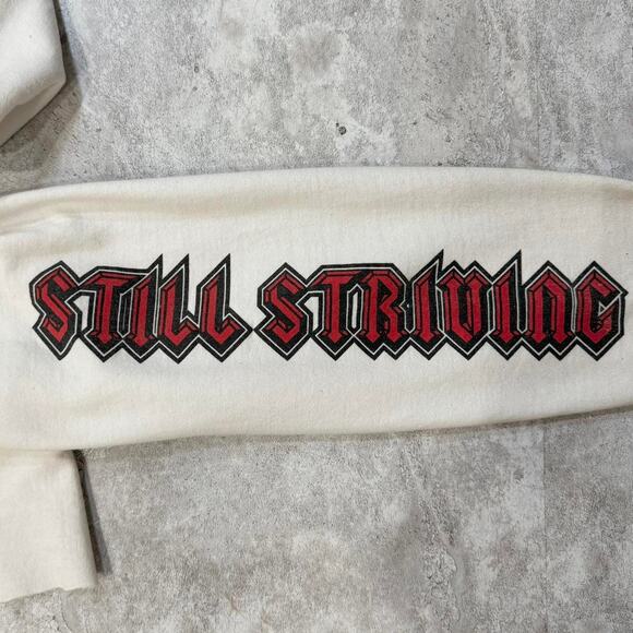 A$AP Ferg Graphic Cropped White Hoodie - Picture 3 of 4